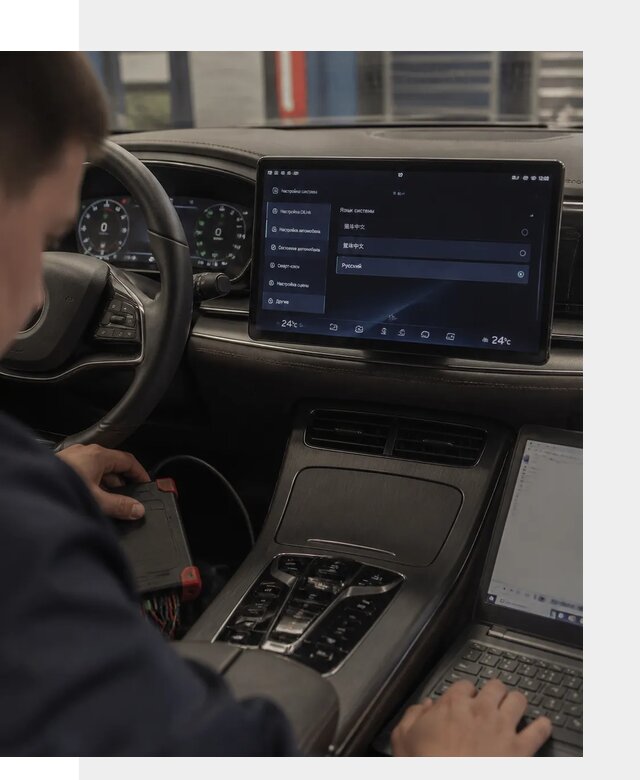 Русификация автомобиля BYD HAN для эксплуатации в Сатке